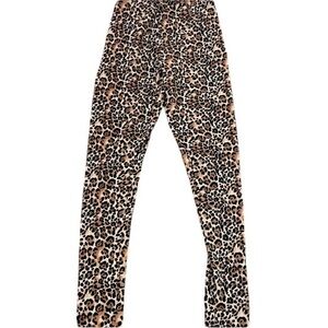 EUC Victoria Secrets Women XS Pants Leggings Animal Print Velvet Fleece Lounge